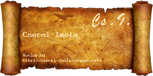 Cserei Imola névjegykártya